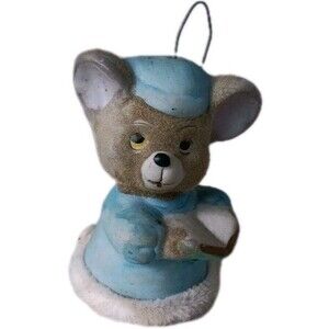 Teddy Bear In Blue Pajamas Christmas Ornament